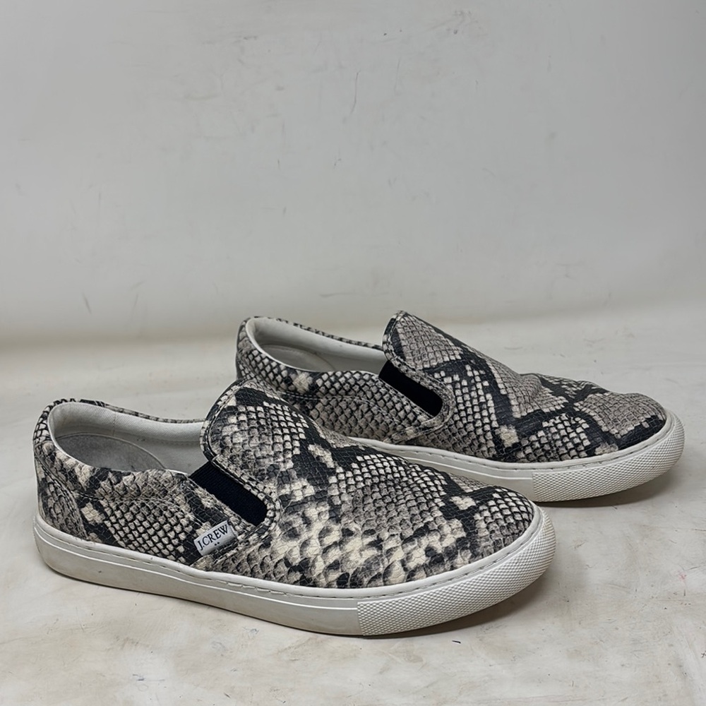 J crew Slip-On Snake Print Shoes size 9